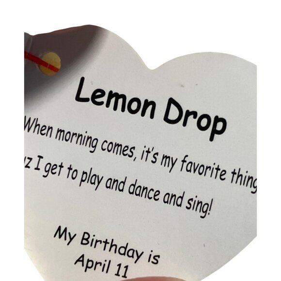 Ty Beanie Boos "Lemon Drop" Plush Chick Stuffed Animal - Picture 14 of 15